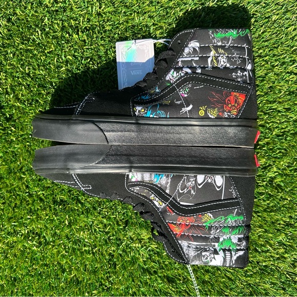 Vans X Disney 100th Villains Sk8Hi Shoes Men's Size 7.5 Womens 9 Black Sneakers - Picture 4 of 15